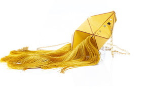 Stella Fringed XS <br> Yellow Brass chain